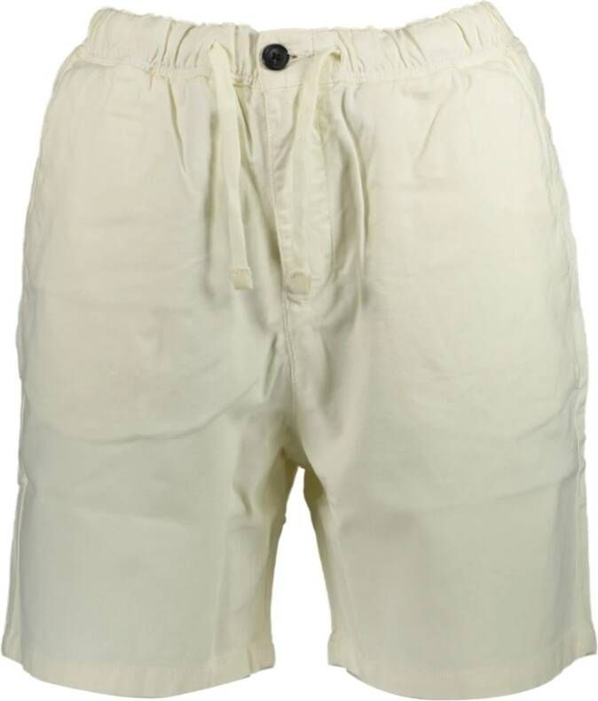 North Sails Witte Bermuda Shorts Slim Fit Katoen White Heren
