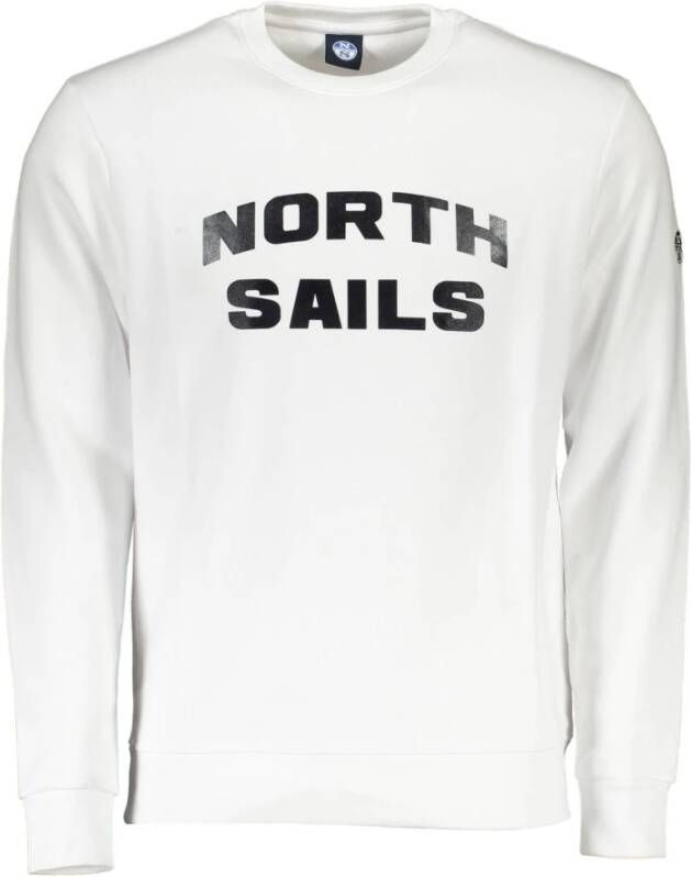 North Sails Klassieke Witte Sweatshirt met Lange Mouwen White Heren