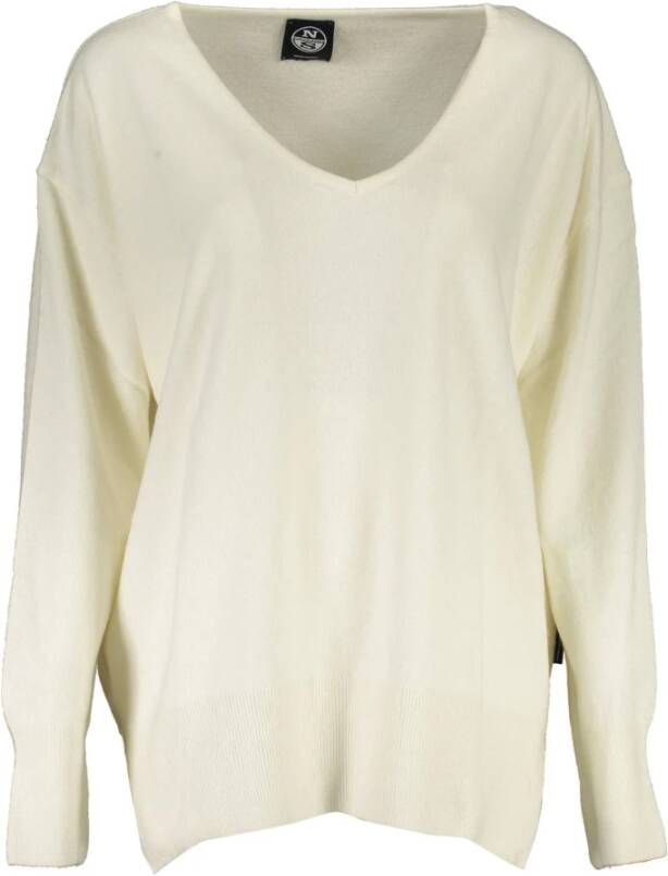 North Sails White Wool Sweater Wit Dames