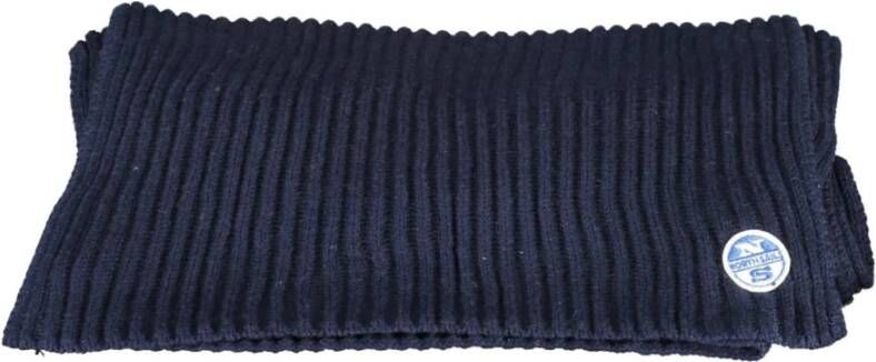 North Sails Logo Detail Blauw Katoenen Sjaal Blue Heren