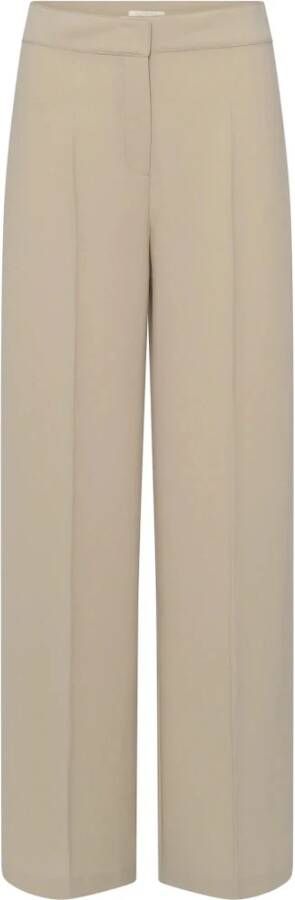 Notes Du Nord Brede broek Beige Dames