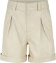 NOTES DU NORD Dames Broeken Georgina Leather Shorts Creme - Thumbnail 7