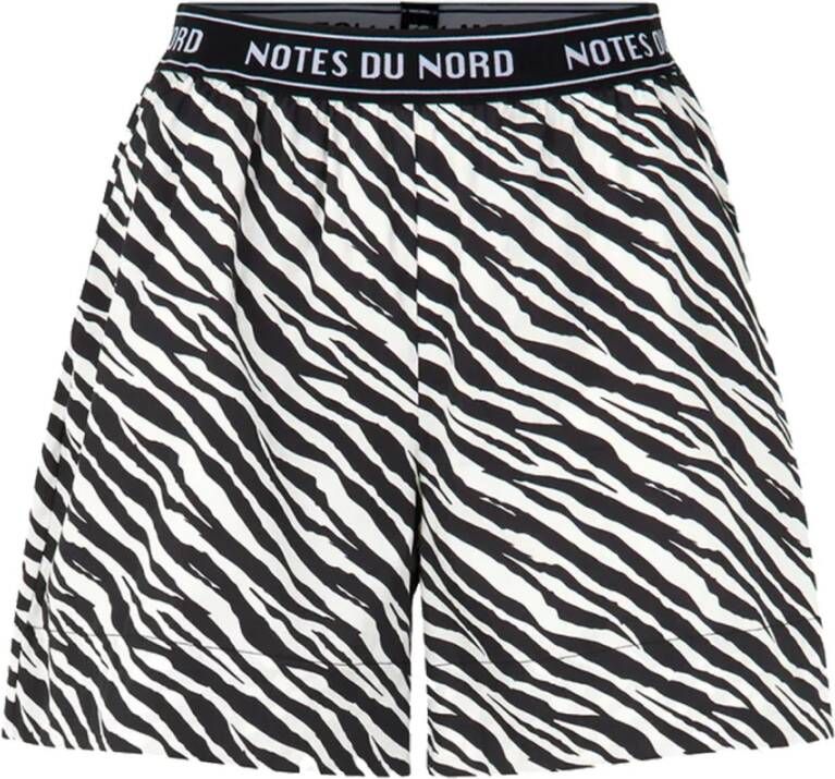 Notes Du Nord Kira shorts met dierenmotief Black Dames