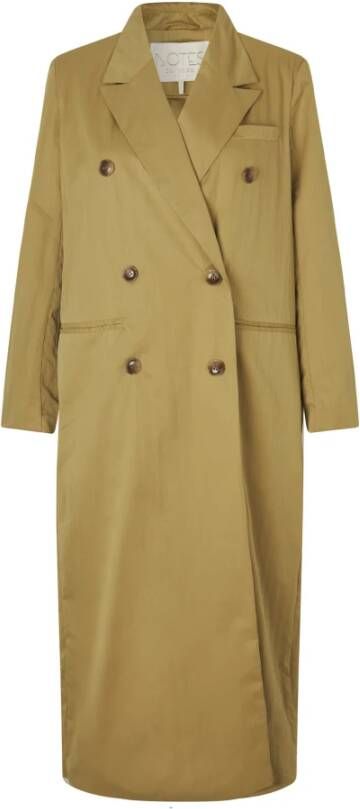Notes Du Nord Double-Breasted Coats Beige Dames