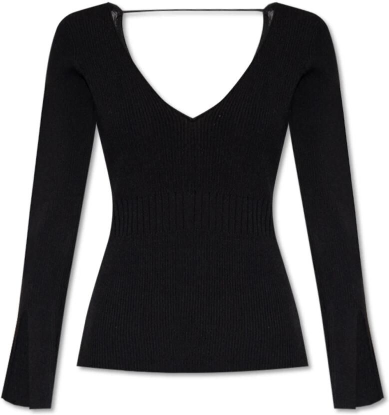 NOTES DU NORD Dames Truien & Vesten Christine Knitted Blouse Zwart - Foto 8