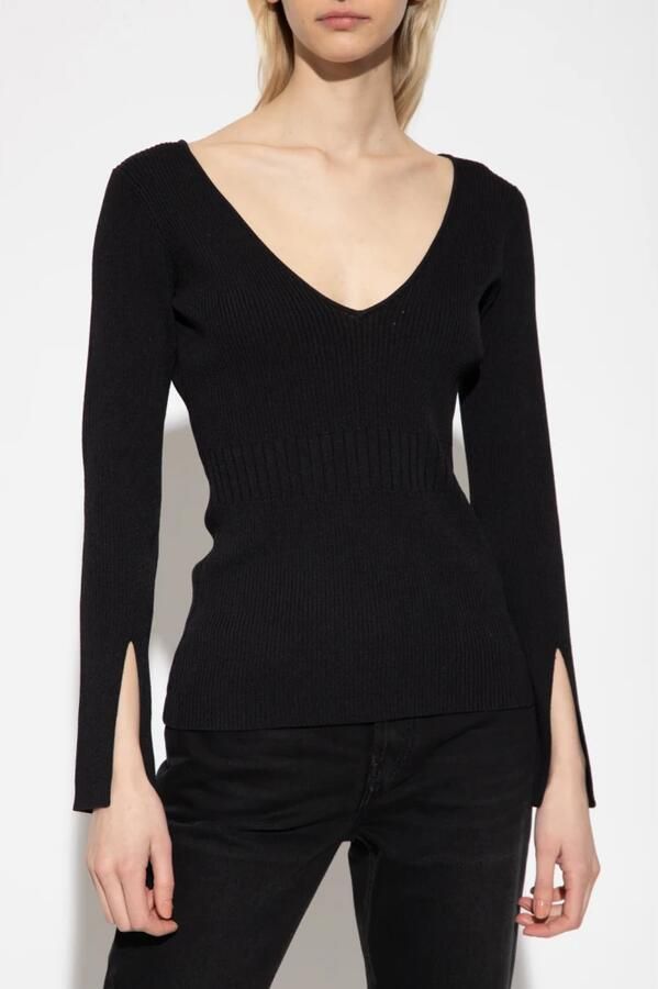 NOTES DU NORD Dames Truien & Vesten Christine Knitted Blouse Zwart - Foto 5