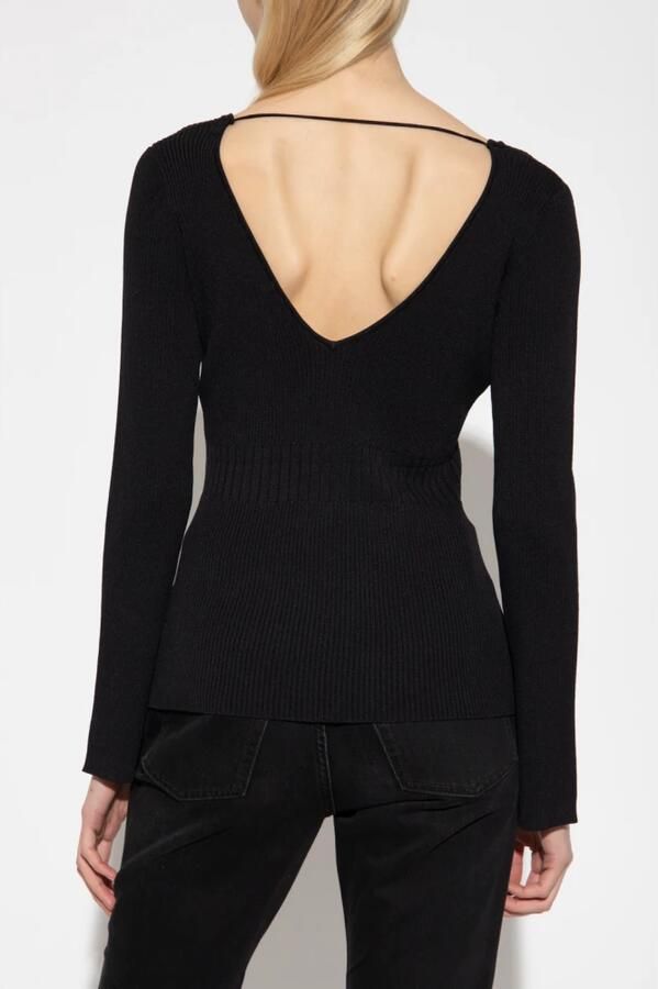 NOTES DU NORD Dames Truien & Vesten Christine Knitted Blouse Zwart - Foto 6