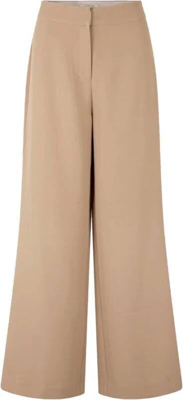 Notes Du Nord Wide Trousers Bruin Dames