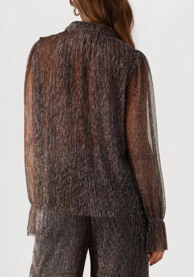 Notre-v Bronzen Glitter Blouse Brown Dames - Foto 6