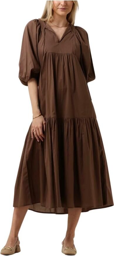 Notre-v Dames Jurken Nv-dente Midi Dress Brown Dames - Foto 3