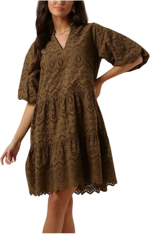 Notre-v Dames Jurken Nv-donna Dress Broderie Anglaise Dress Brown Dames - Foto 3