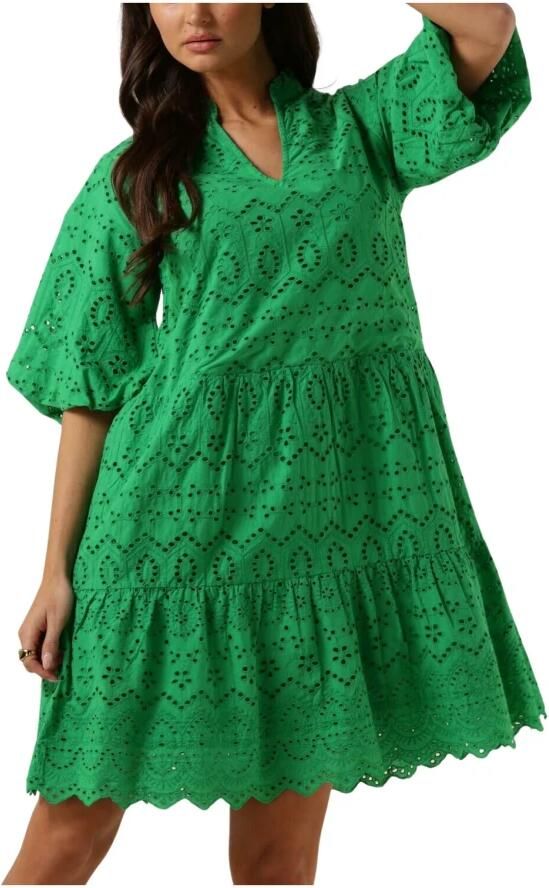 Notre-v Dames Jurken Nv-donna Dress Broderie Anglaise Dress Green Dames - Foto 3