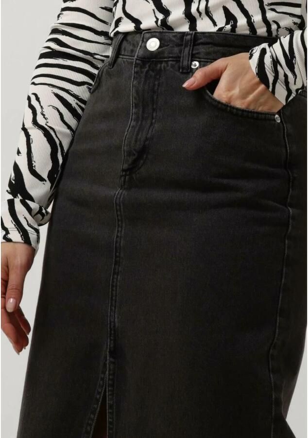 Notre-v Dames Rokken Denim Maxi Skirt Gray Dames