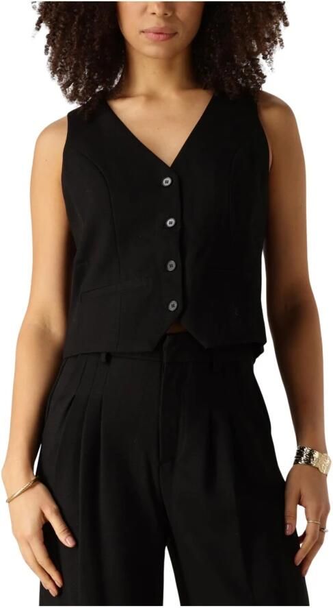 Notre-v Elegante Zwarte Gilet voor Vrouwen Black Dames - Foto 7