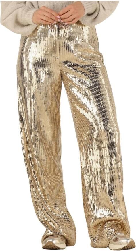 Notre-v Gouden paillettenbroek Nv-Engelina Yellow Dames - Foto 7