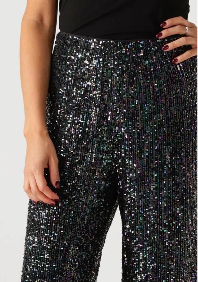 Notre-v Sprankelende Paars Zwarte Paillettenbroek Black Dames - Foto 5