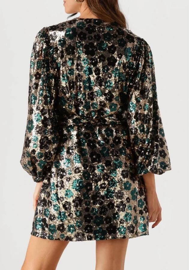 Notre-v Sprankelende Paillet Bloemen Mini Jurk Multicolor Dames - Foto 6