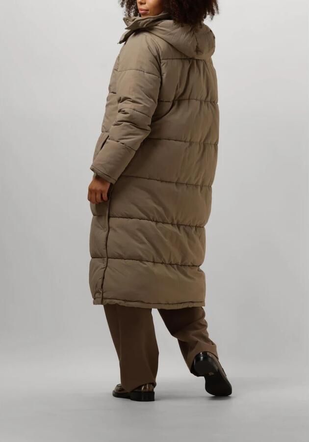 Notre-v Taupe Gewatteerde Winterjas Beige Dames - Foto 6