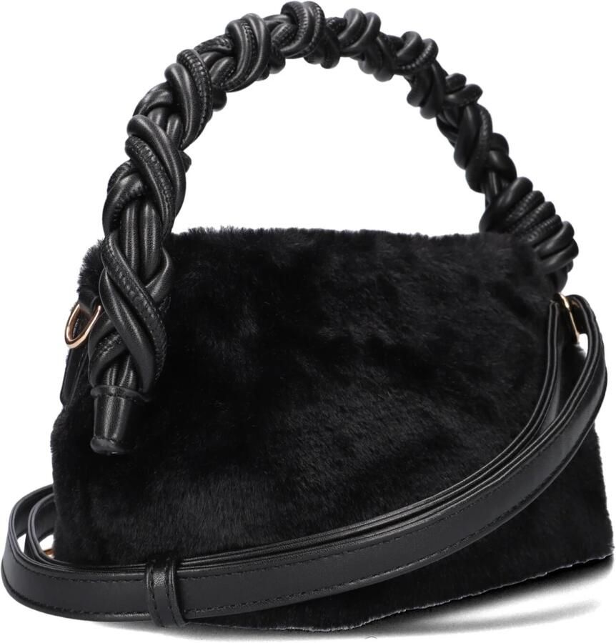 Notre-v Zwarte Faux Fur Schoudertas Black Dames