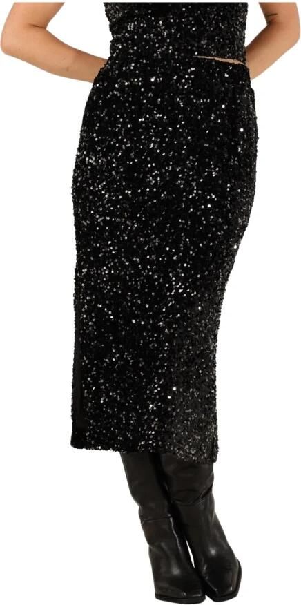 Notre-v Zwarte Midi Rok Nv-Embla Stijl Black Dames - Foto 5