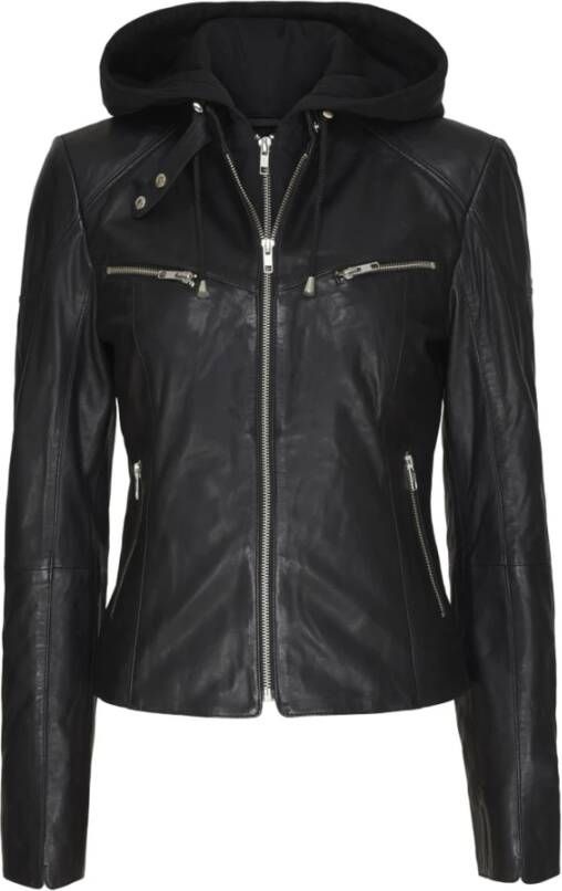 Notyz Biker met kap 11099 Zwart Dames