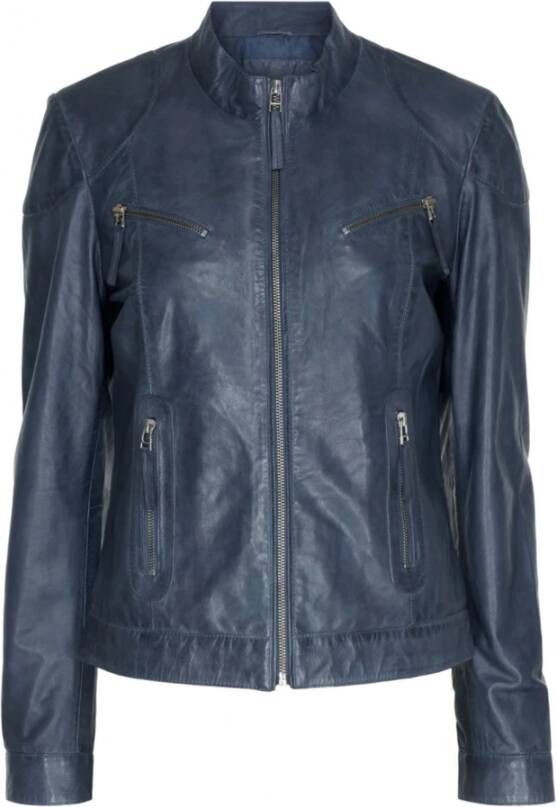 Notyz Jas met zip pocket 10731rf Blauw Dames