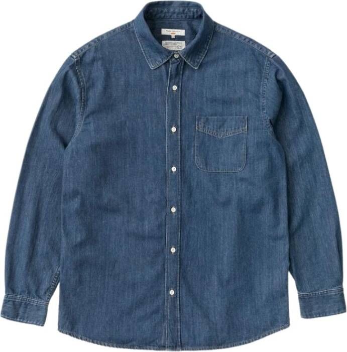Nudie Jeans Alledaagse t-shirts Blauw Heren