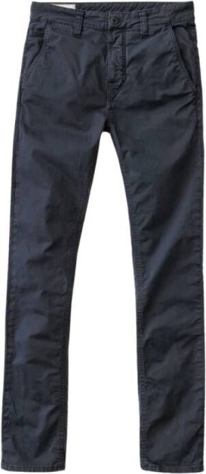 Nudie Jeans Broek Blauw Heren