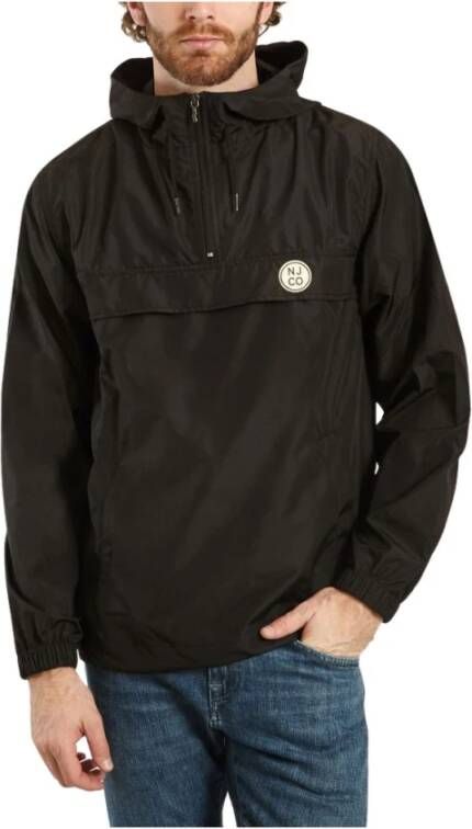 Nudie Jeans Lichte Koreaanse Rip Stop Anorak Jas Black Heren