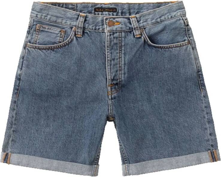 Nudie Jeans Josh shorts Blauw Heren
