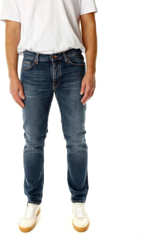 Nudie Jeans Comfort Stretch Slim Fit Jeans Blue Heren - Foto 3