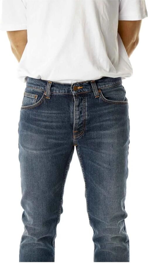 Nudie Jeans Comfort Stretch Slim Fit Jeans Blue Heren - Foto 4