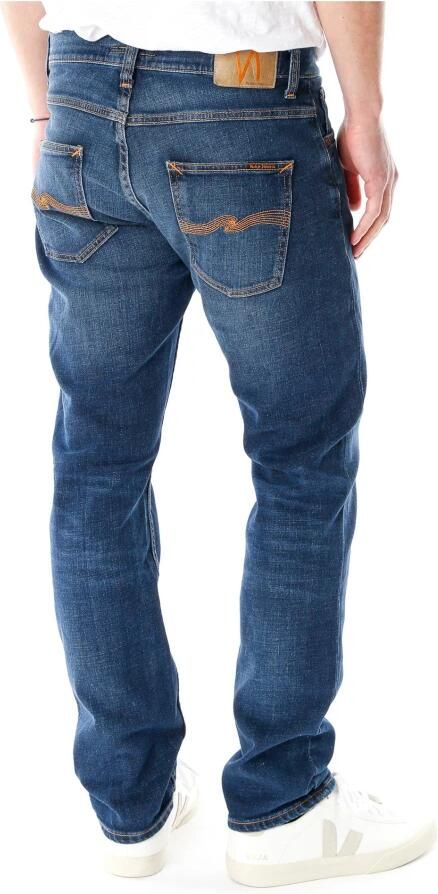 Nudie Jeans slim fit jeans Grim Tim van biologisch katoen indigo myth - Foto 6
