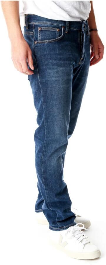 Nudie Jeans slim fit jeans Grim Tim van biologisch katoen indigo myth - Foto 8