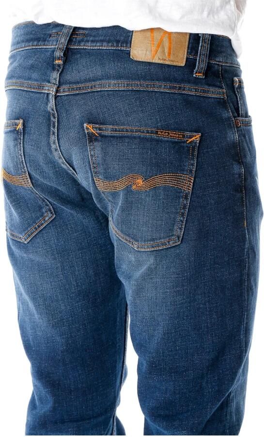 Nudie Jeans slim fit jeans Grim Tim van biologisch katoen indigo myth - Foto 5