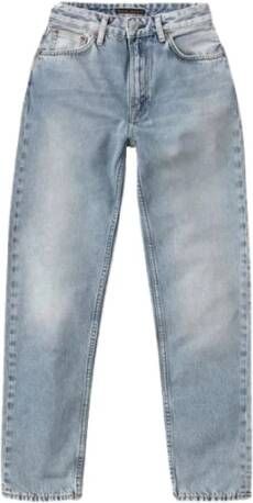 Nudie Jeans Rechte jeans Blauw Dames