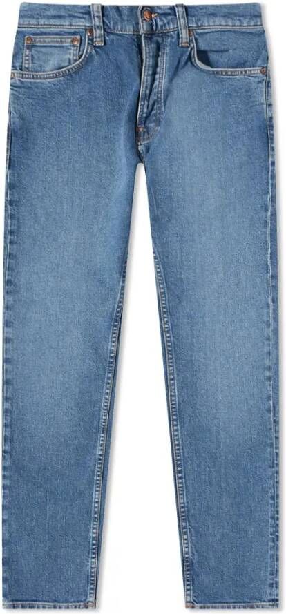 Nudie Jeans Rechte jeans Blauw Heren