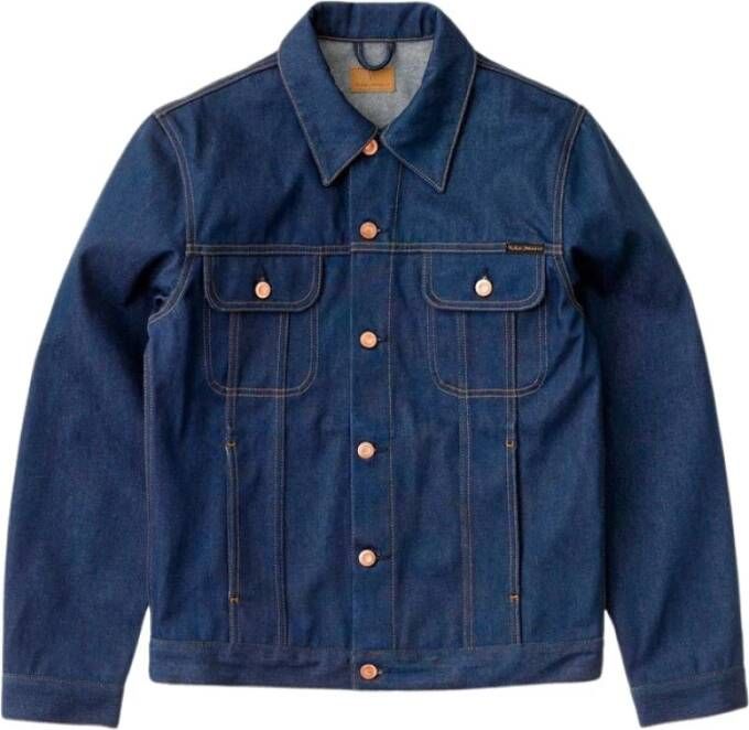 Nudie Jeans Robb Dry Denim Jacket Blauw Heren