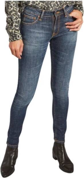 Nudie Jeans skinny jeans Blauw Dames