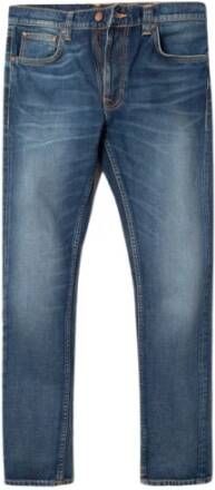 Nudie Jeans tapered fit jeans Lean Dean troubled sea