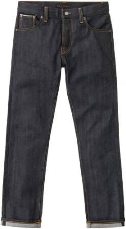 Nudie Jeans Slim-fit Jeans Zwart Heren