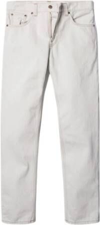 Nudie Jeans Straight Jeans White Heren