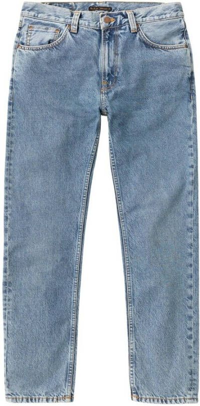 Nudie Jeans Mannen Straight-Cut Blauwe Jeans Blue Heren