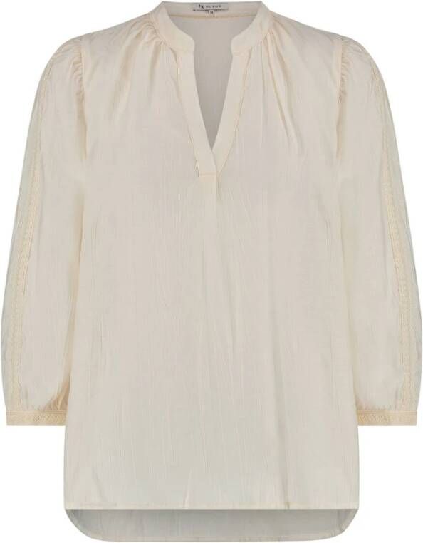 Nukus Blouse lange mouw Beige Dames