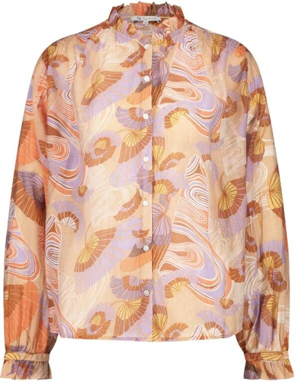 Nukus Blouse lange mouw Oranje Dames