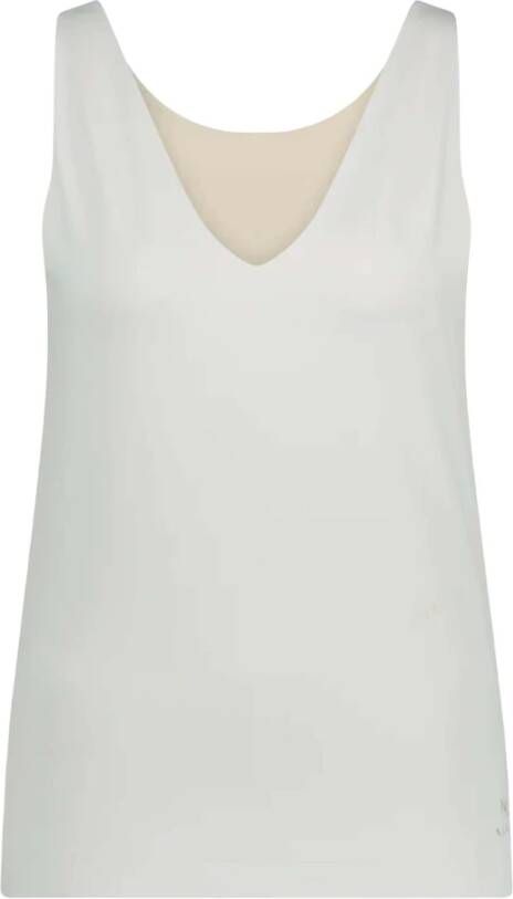 Nukus Jolie Singlet Reversibel Top Wit Zand Wit Dames