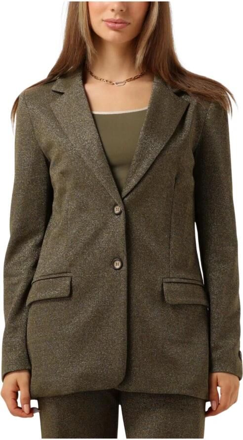 Nukus Elegante Olijf Lurex Blazer Green Dames - Foto 7