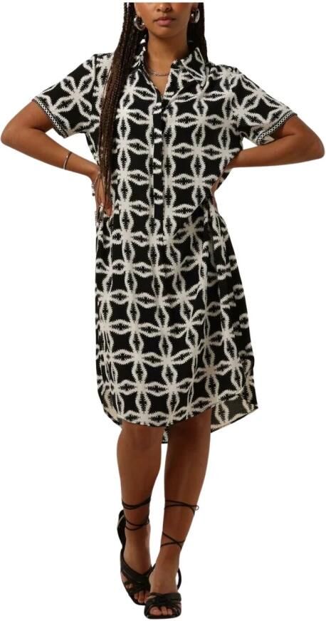 Nukus Zwart en Wit Midi Jurk Marloe June Multicolor Dames - Foto 3