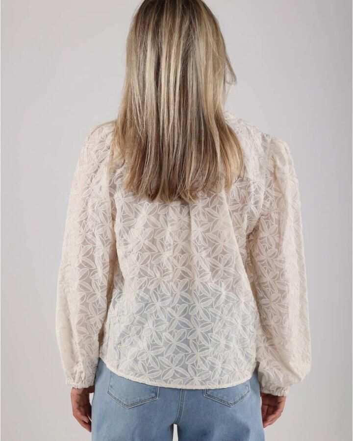 NUKUS Dames Blouses Malaga Blouse Embroidery Gebroken Wit - Foto 2