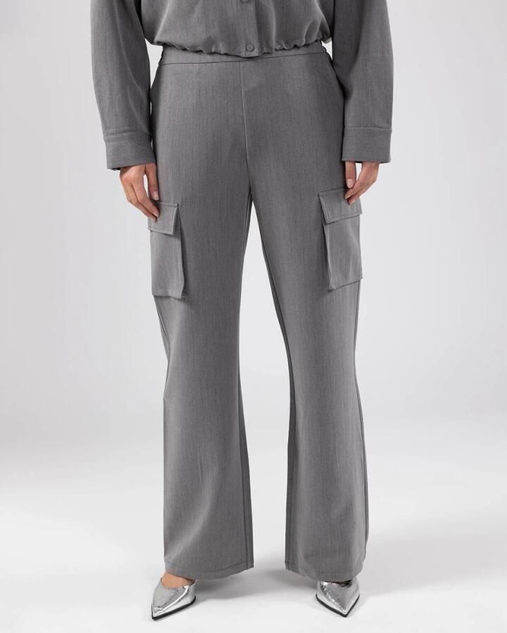 Nukus Grijze Hamburg Broek met Glitter Strepen Gray Dames - Foto 4